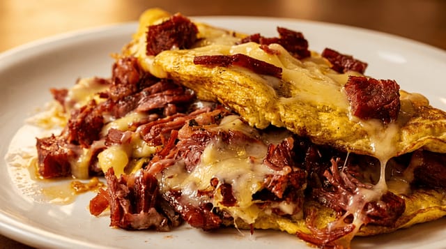 Corned Beef Omelette.